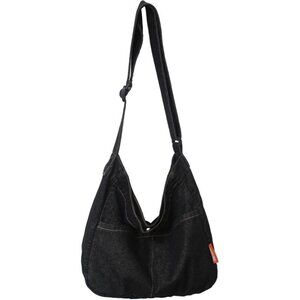 Denim Messenger Bag High-Quality Durable Large Crossbody Tote for Travel